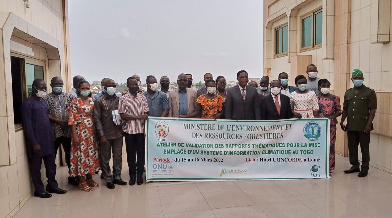 Togo : Les rapports thématiques pour la mise en place d’un système d’information pour la transparence climatique soumis à validation